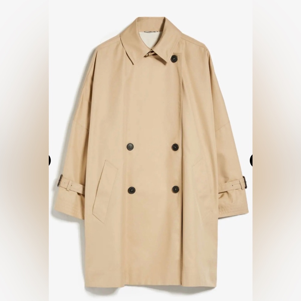 MaxMara Beige Double-Breasted Trench Coat